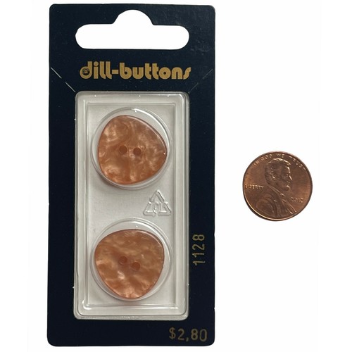 Buttons Orange Reuleaux Triangle 3/4" 20MM 2-Hole 2-Pack Dill No. 1128 Germany - Picture 4 of 7