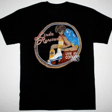 Linda Ronstadt in concert black VTG T-shirt short sleeve All sizes 1F631