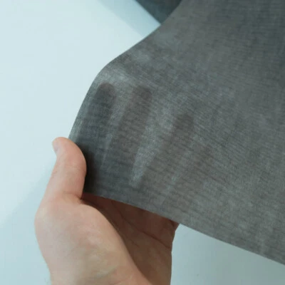 Leichte Bügeleinlage Vlies Stoff 90cm breit Meterware Steif in Anthrazit