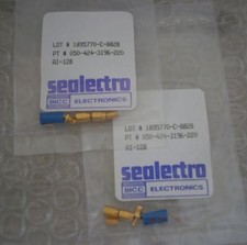 Lote de 2 contactos rectos Sealectro ITT 050-424-3196-220 SMMC PL 0Hz a 12,4 GHz