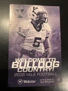 2015 Yale University Bulldogs Football Pocket Schedule