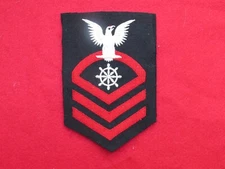 USN US Navy chevron CHIEF Petty Officer  QUARTERMASTER  CPO