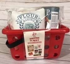 Target Red Grocery Store Shopping Basket Playset Pretend Play Food Kids Toy NEW