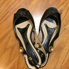 Forum Black Patent Sandals