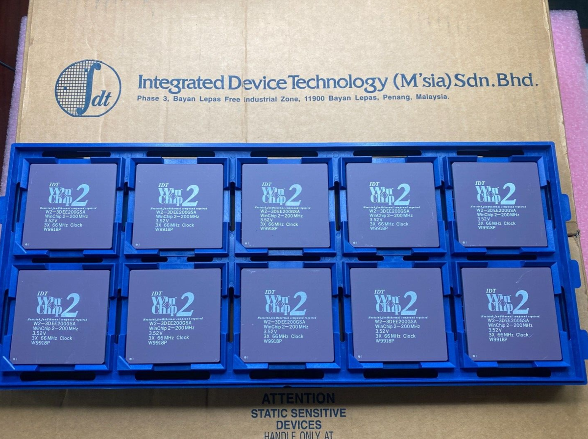 Vintage & New IDT WINCHIP2 CPU W2-3DEE200GSA 3X 66MHz Ceramic PGA