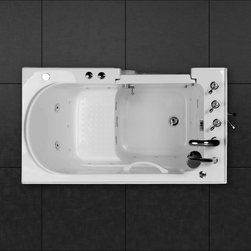 Seniorenbadewanne Siena I 122x71cm Badewanne Sitzbadewanne und Whirlpool - Bild 4 von 5