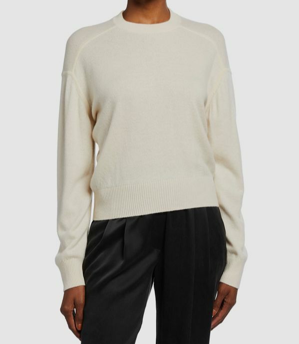 $345 LouLou Studio Women Ivory Aratua Cashmere Boyfriend Oversize