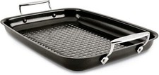 All-Clad Outdoor Nonstick Roaster Set 15x11 Inch Oven 15 In. x 11 In., Black 