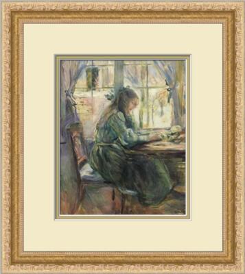 Berthe Morisot Young Girl in Writing Newly Custom Framed Print 