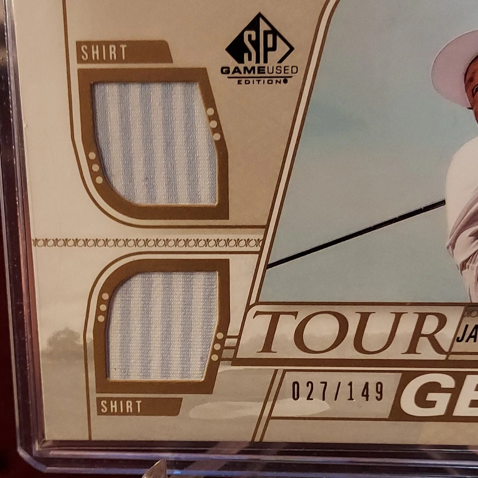 2021 UD SP Game Used Edition Tour Gear Dual Shirt Relic #027/149 Jason Dufner - Image 2 of 3