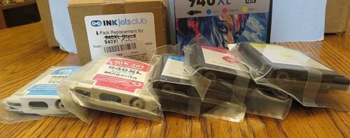 5 HP compatible 940XL replace ink cartridges-NEW in wrap-COLORs only (NO black!) - Picture 2 of 4