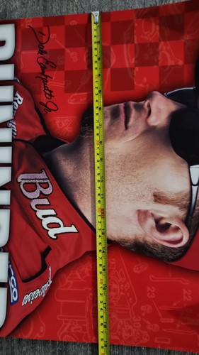 ✅️Vintage Nascar Earnhardt Jr. "Run In The Red" Budweiser 26" x 18" Poster 2001 - Picture 2 of 2
