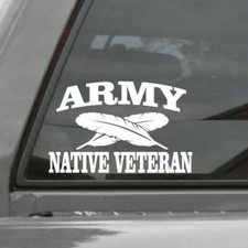 ARMY NATIVE VETERAN Vinyl Decal Sticker U.S. ARMY