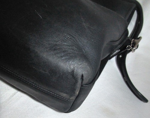 Coach Vintage Legacy Black Leather Flap Briefcase Shoulder Bag Needs Repair 9065 - Picture 10 of 14
