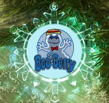 BooBerry Cereal Snowflake Multi Blinking Light Holiday Christmas Tree Ornament