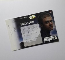 Justin Timberlake Memorabilia / Tickets - Unused Ticket(s) Earls Court 06/12/03