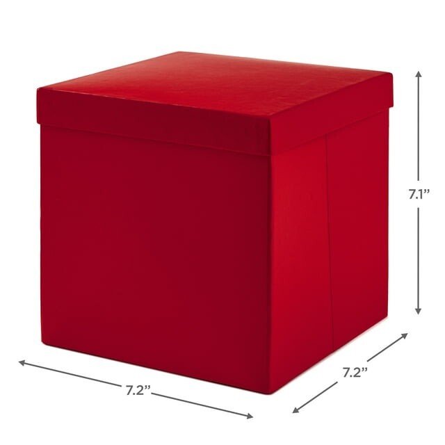 Hallmark 7" Large Gift Box with Lid for Every Celebration (Red)