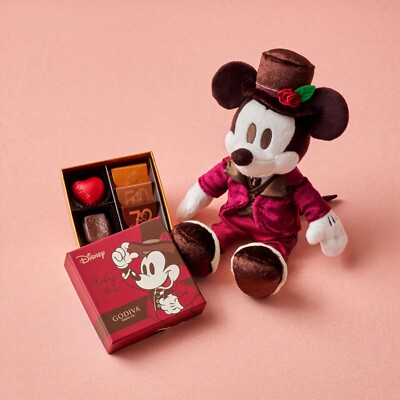 Disney Valentine 2025 GODIVA Mickey Chocolate Assortment & Plush
