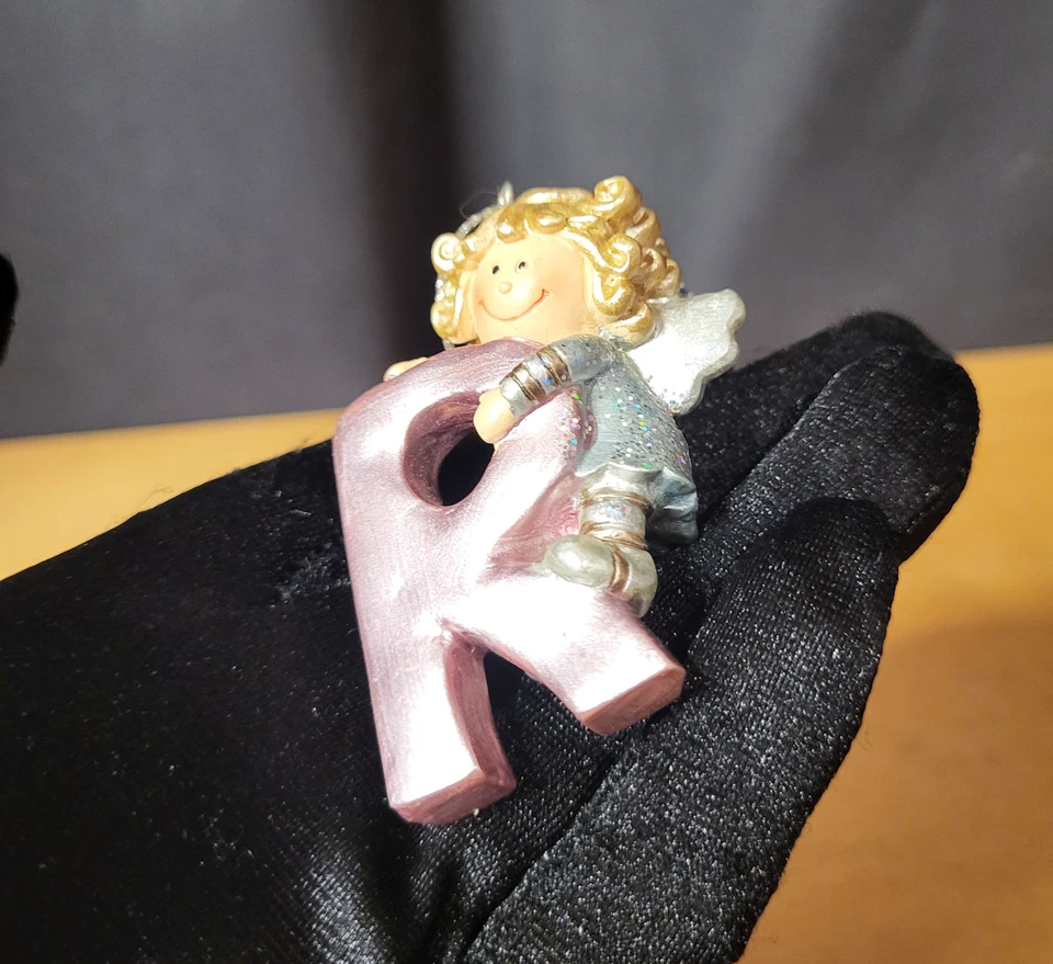 Ganz Bebé Niña Navidad Vacaciones Brillante Inicial Letra "R" Adorno Foto 3 de 4