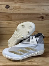 Adidas Adizero Impact+ Metal Baseball Cleat Gray Gold IF8483 Men's Size 11