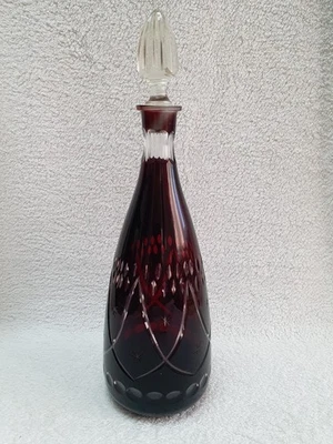 Glas- Karaffe - Dekanter - Art Deko - Vintage  - Böhmen ? - Bild 1 von 4