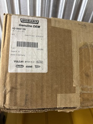 Hobart 00-945126 Motor & Fan Assembly, 230 Volt, 60HZ, KA7EM New, Free Shipping!