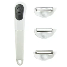 Battery Operated Vegetable and Fruit Peeler with Three Blade Options