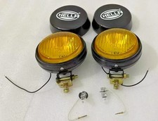 Pair Hella Yellow Fog Lamp With Cover With Bulb H3 Halogen Bulb Universal Pair Hella Yellow Fog Lamp With Cover With Bulb H3 Halogen Bulb Universal