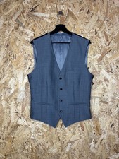 Next Waistcoat Wool Blend Mens Formal Grey 40R