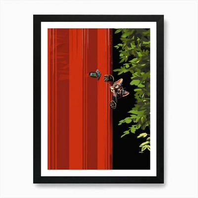 Waschbär 3 Kunstdruck gerahmt Wandbild gerahmt Wandbild Poster Leinwanddruck Bild