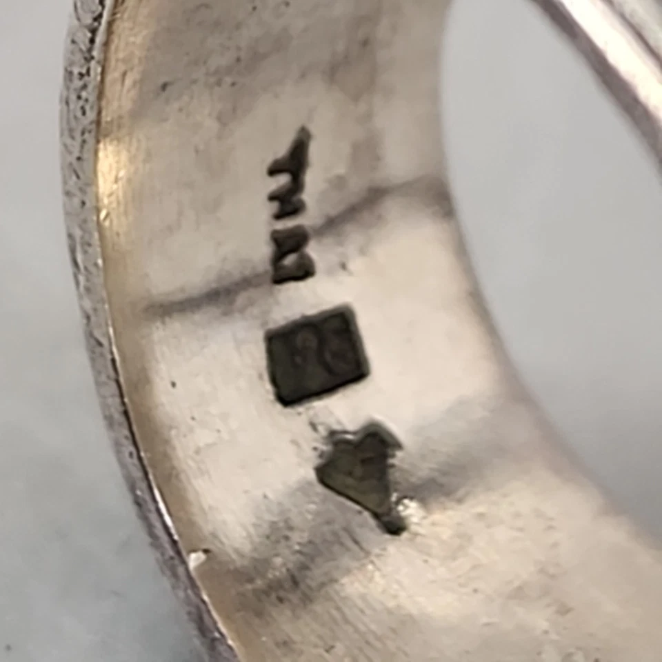 Anillo de plata esterlina Silpada R1902 Étnico Cha Cha Dangles 925 Heavy Wide 8 Foto 4 de 4