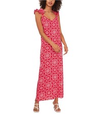 Vince Camuto Womens Medallion Print Maxi Dress