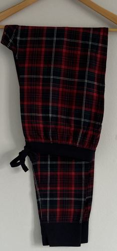 Marks & Spencer Mens Long Pyjamas Loungewear Red/Navy Christmas Size Medium - Picture 1 of 7