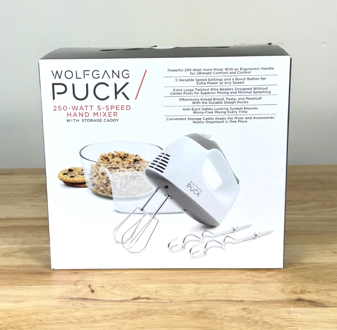 Wolfgang Puck Hand Mixer 50 Watt 5 Speed Storage Caddy White NEW
Opens in a new window or tab