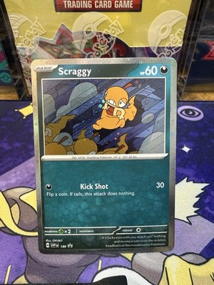 Pokémon TCG Scraggy Black Star Promo SVP186 Cosmos Holo Card