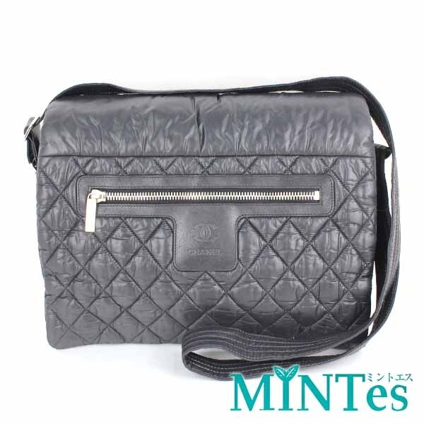 CHANEL Coco Cocoon Black Nylon Quilted Crossbody Shoulder Bag for Women & Men