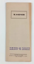 1960 Kashmir India Srinagar Hotels Weather Transportation Rates Vintage Booklet