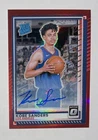 2025-2026 Donruss Kobe Sanders Auto RC Rated Rookie Auto Optic Red Prizm #21/75