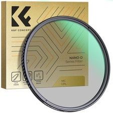 55mm Circular Polarizers Filter, Waterproof Circular Polarizing Filter with 2...