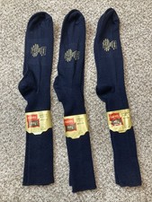Vintage Hanes Dress Socks Lot Of 3 Pairs Red Label Navy Blue Plus 4 Sz 12-14
