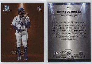 2024 Bowman Spotlights Orange Refractor /25 Junior Caminero #BS-8 Rookie RC