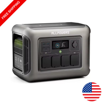 1800W Portable Power Station 1152Wh LiFePO4 Solar Generator Backup for Camping