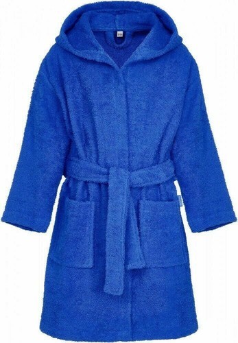 Playshoes Bademantel Frottee Gr 110/116 Uni Blau 07 Kapuze 338001-image