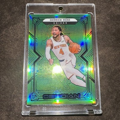 2021-22 Panini Obsidian Derrick Rose #38 Electric Etch Green /25