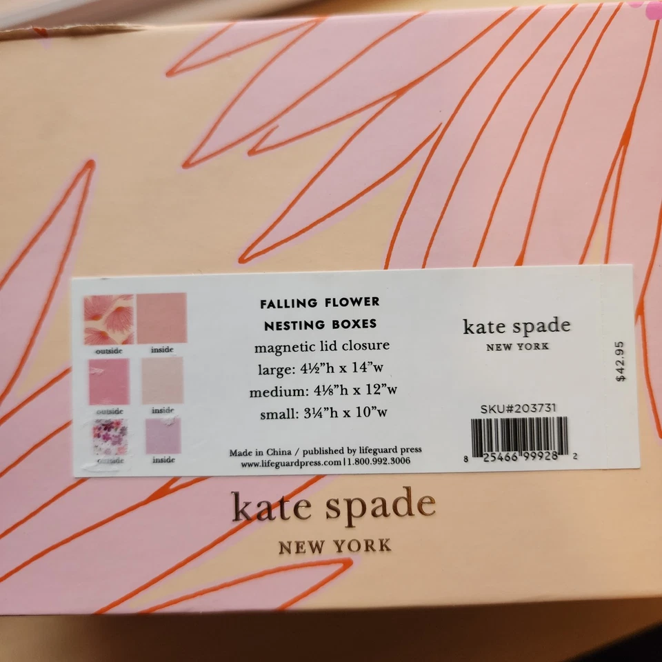 Kate Spade Falling Flower Nesting Boxes Set Of 3. Hard To Find! - Read Desc. - Image 2 of 4