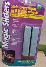 MAGIC SLIDERS As Seen On TV Contains 4 Sliding Rectangle Discs With Adhesive