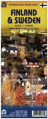 International Travel Map ITM Topographische Karte Sweden & Finland | Englisch