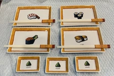 SUSHI DINING SET Joie de Vivre MSC INTERNATIONAL. SET OF 4  See Desc CERP-388