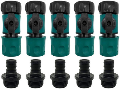 Conectores Rapidos Para Manguera Con Valvula 3 4 Plastico Pack 5 Macho Hembra