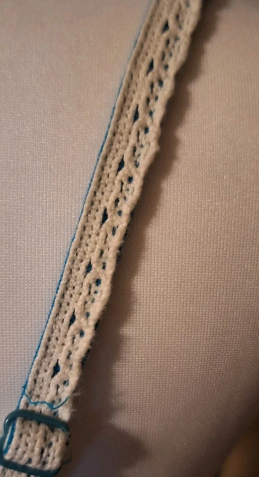 Y2K 00s Jrs L Babydoll Embroidered Floral Top Festival Boho Going Out Lace Strap - Image 3 of 4